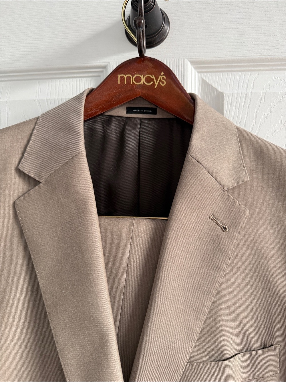 Joseph Abboud Men's Taupe Two-Button Blazer - Picture 2 of 11